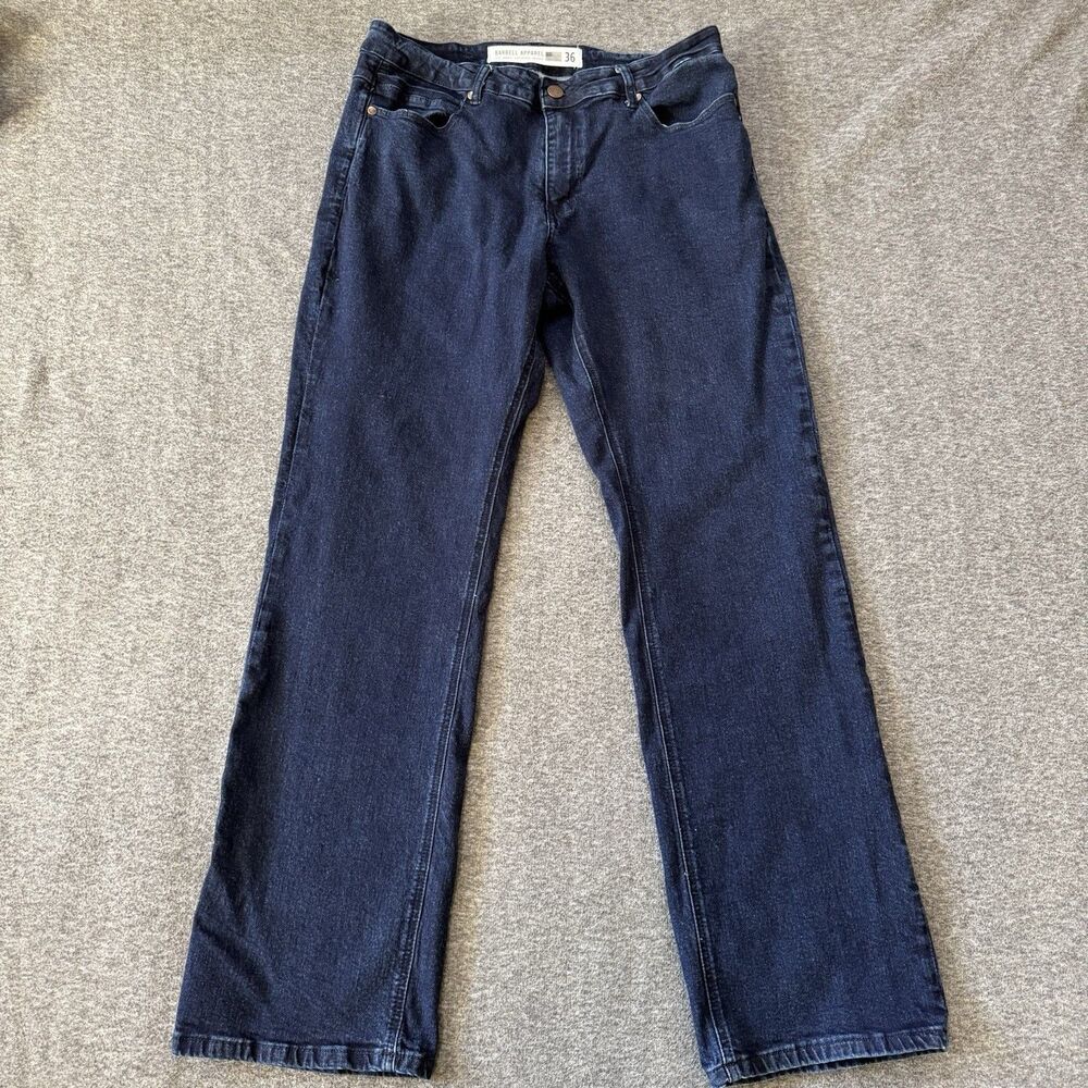 Barbell Apparel Jeans Mens Size 34 x 32 Blue Dark Wash Stretch Straight Denim